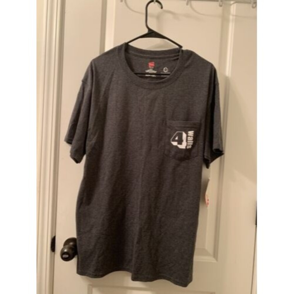 STRAIGHT OUTTA 4 WALLS T-Shirt Gray White Hanes Men's Size Large